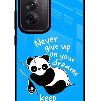 Keep Sleeping Oppo Reno12 5G Glass Case Back Cover by Casekaro