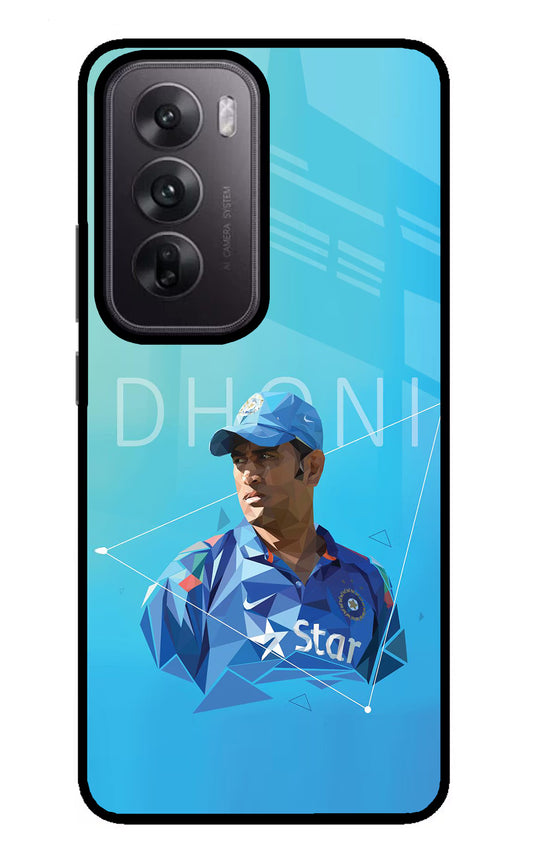 Dhoni Artwork Oppo Reno12 5G Glass Case