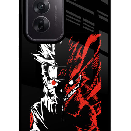 Naruto Two Face Oppo Reno12 5G Glass Case Back Cover by Casekaro