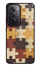 Wooden Puzzle Oppo Reno12 5G Glass Case