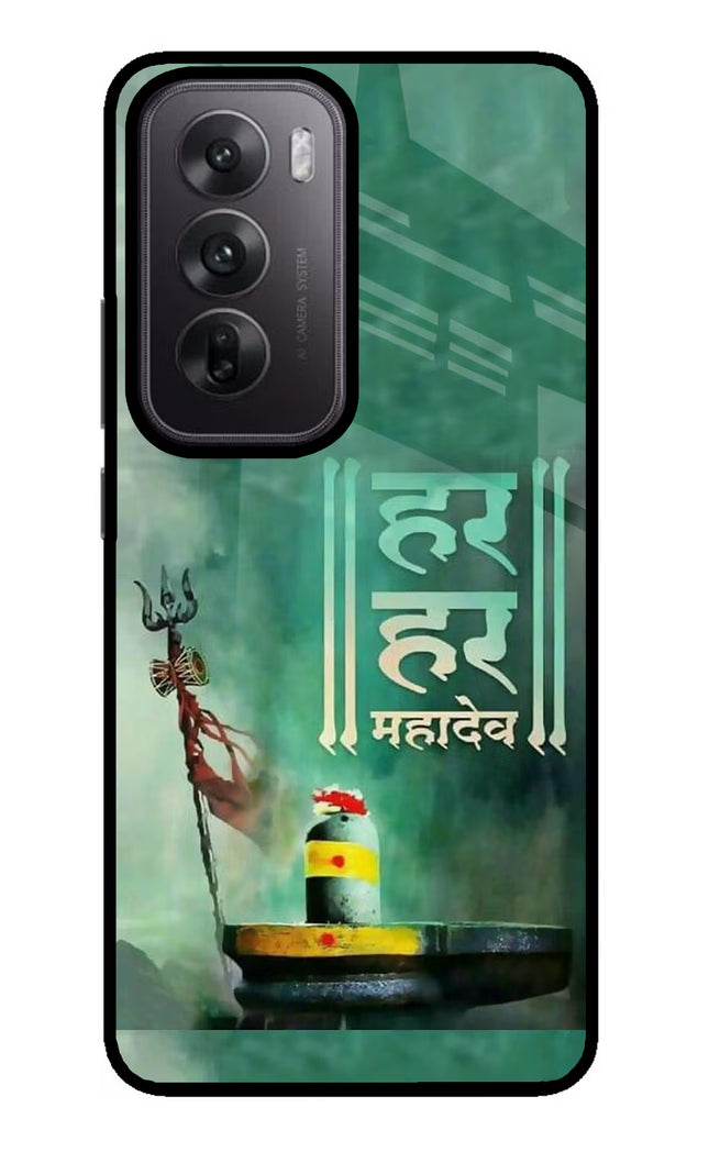 Har Har Mahadev Shivling Oppo Reno12 5G Glass Case