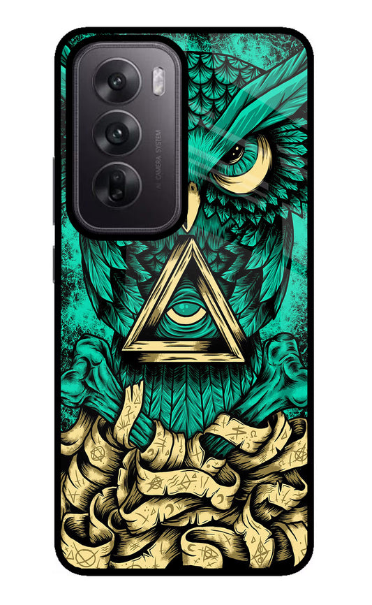 Green Owl Oppo Reno12 5G Glass Case