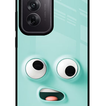 Funny Cartoon Oppo Reno12 5G Glass Case Back Cover by Casekaro