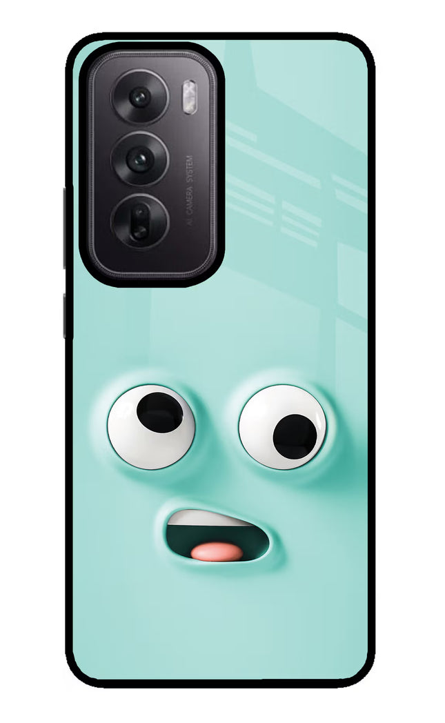 Funny Cartoon Oppo Reno12 5G Glass Case