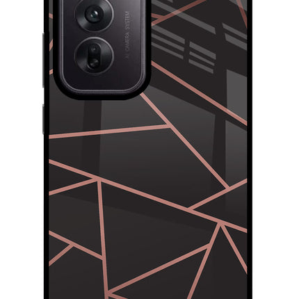 Geometric Pattern Oppo Reno12 5G Glass Case Back Cover by Casekaro