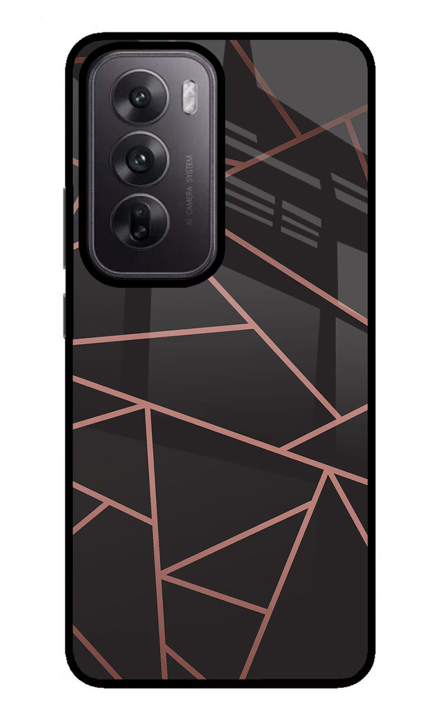 Geometric Pattern Oppo Reno12 5G Glass Case