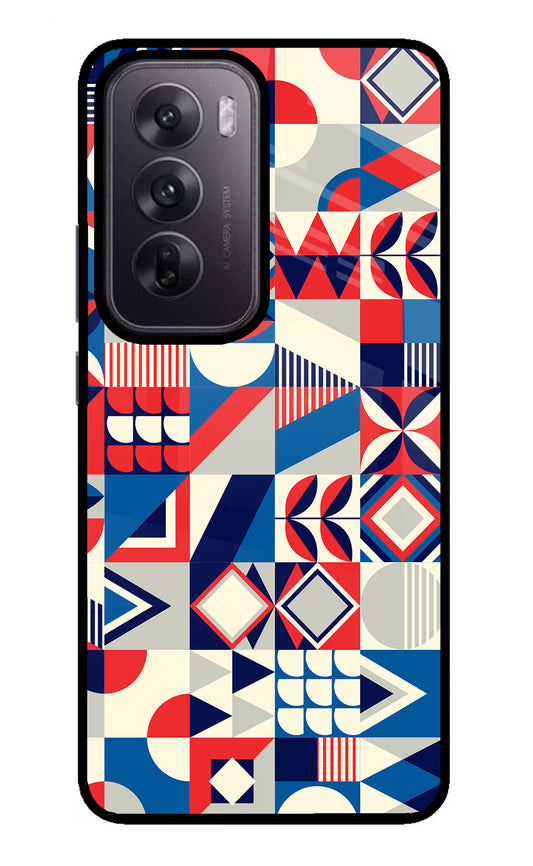 Colorful Pattern Oppo Reno12 5G Glass Case