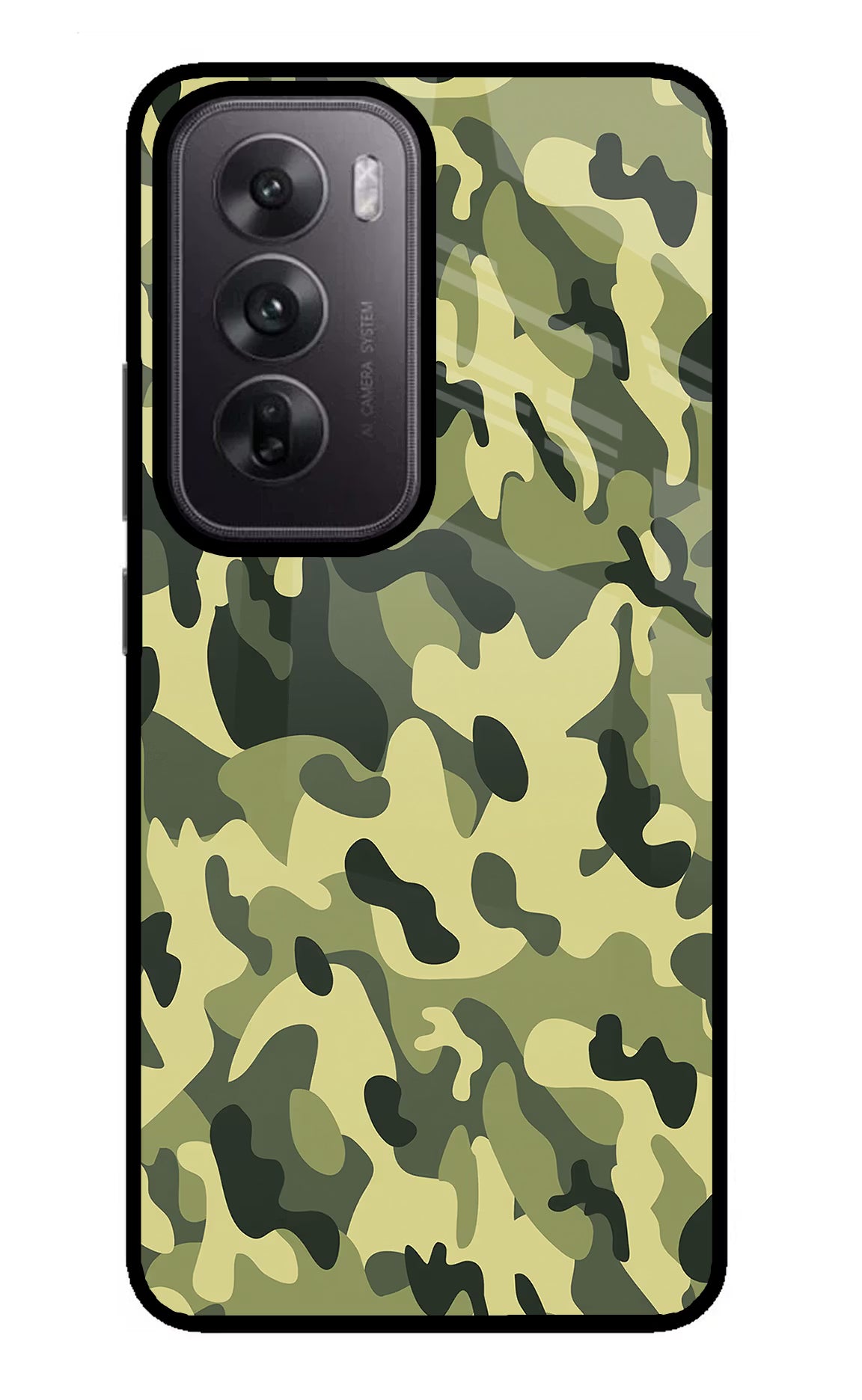 Camouflage Oppo Reno12 5G Glass Case