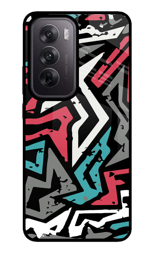Geometric Graffiti Oppo Reno12 5G Glass Case