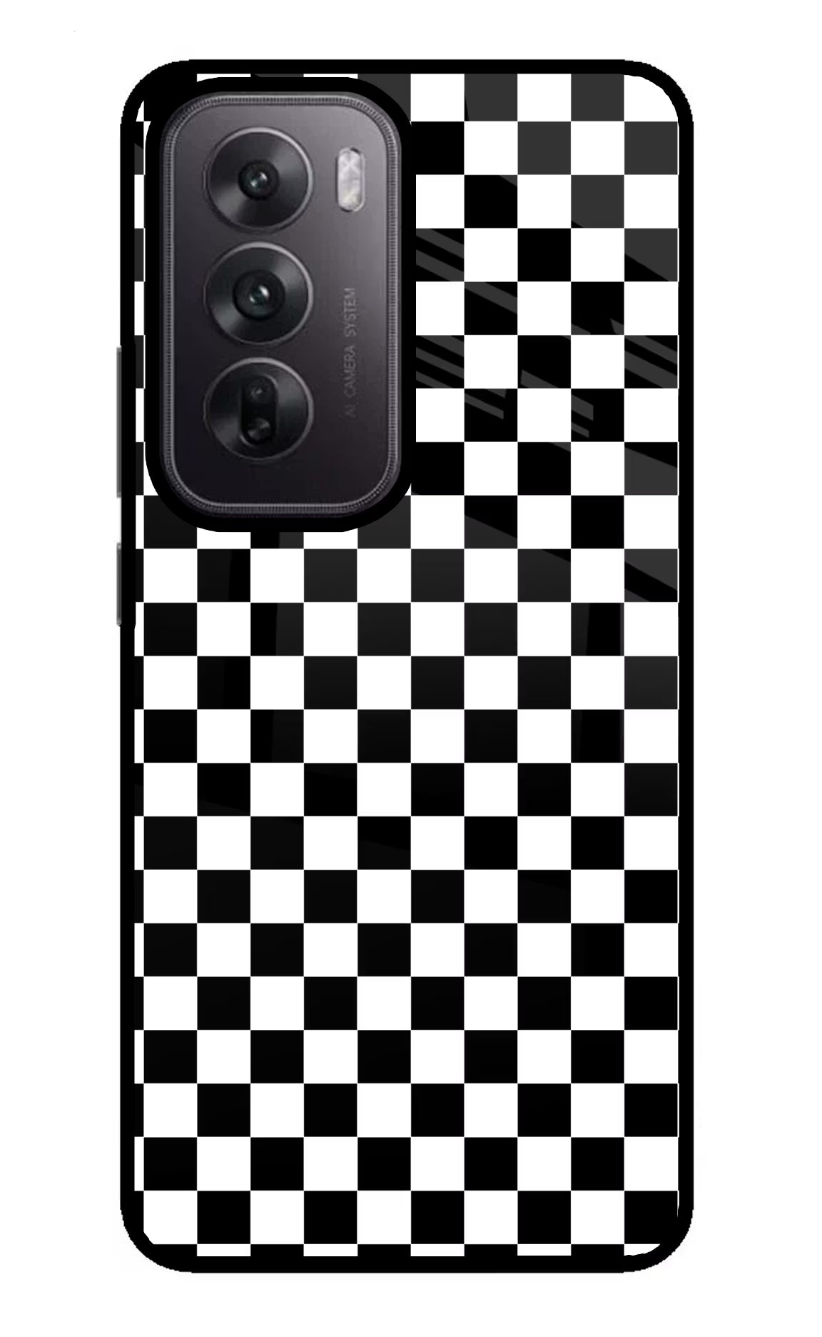 Chess Board Oppo Reno12 5G Glass Case Back Cover by Casekaro