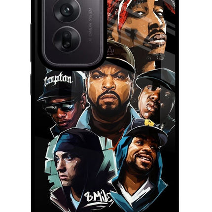Rappers Oppo Reno12 5G Glass Case Back Cover by Casekaro