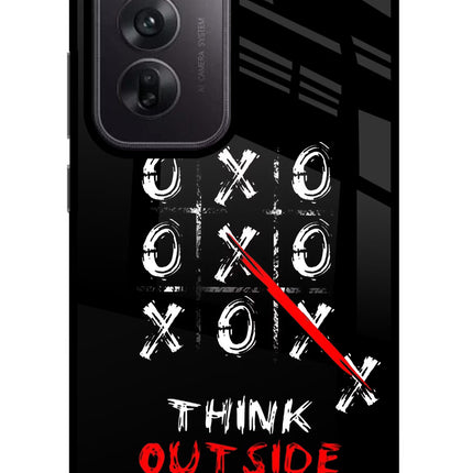 Think out of the BOX Oppo Reno12 5G Glass Case Back Cover by Casekaro