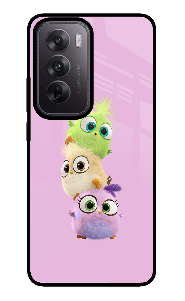 Cute Little Birds Oppo Reno12 5G Glass Case