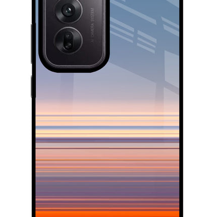 Morning Colors Oppo Reno12 5G Glass Case Back Cover by Casekaro