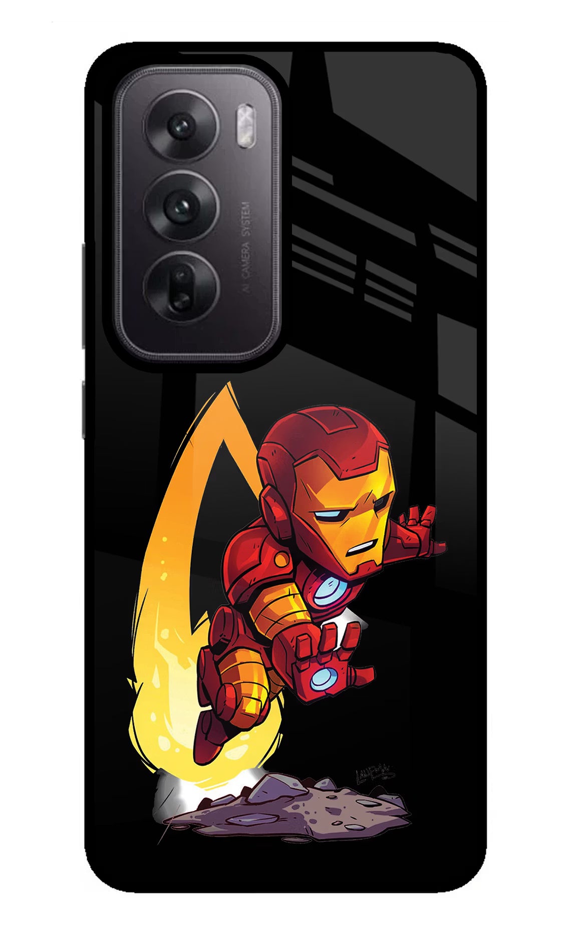 IronMan Oppo Reno12 5G Glass Case Back Cover by Casekaro