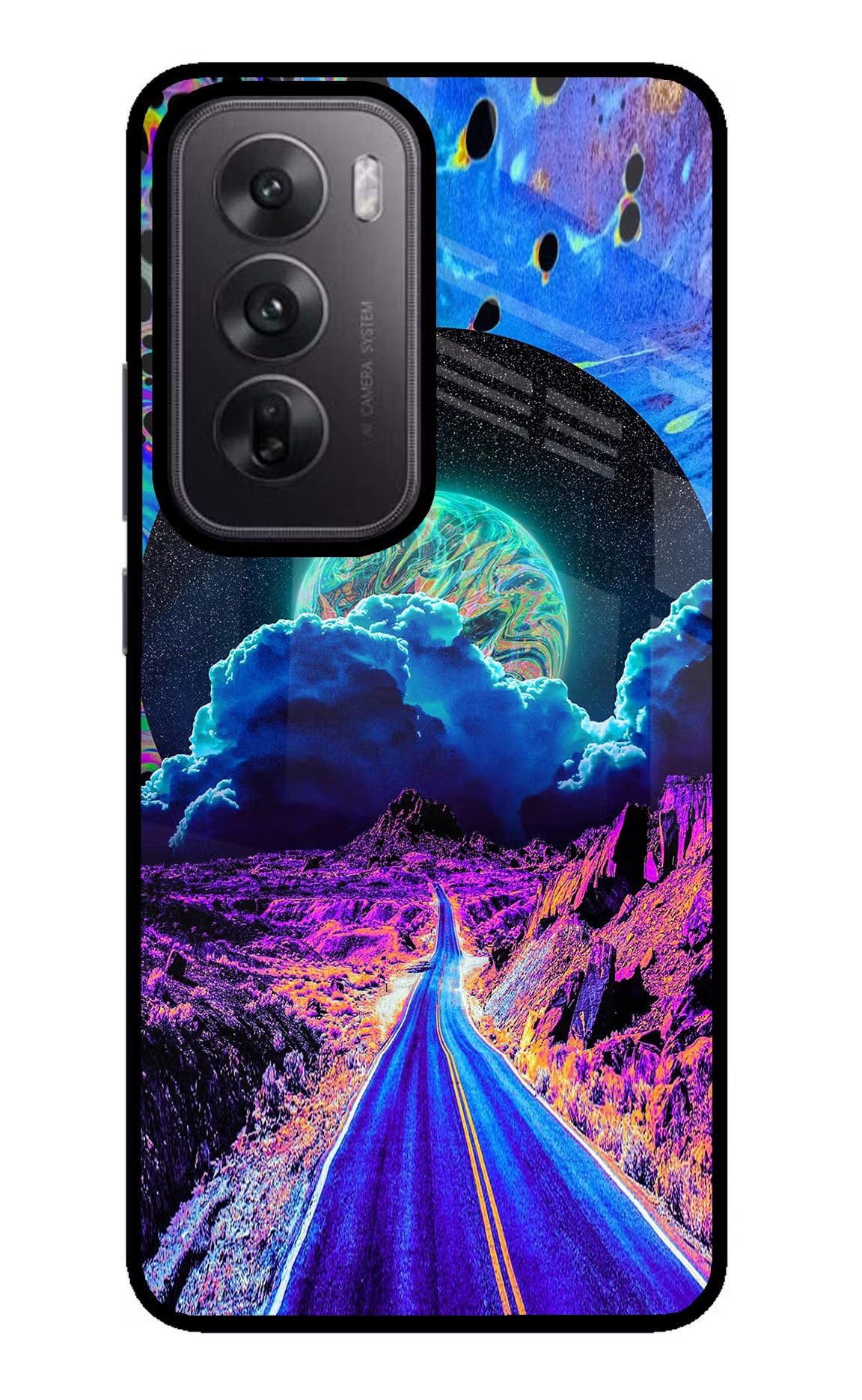 Psychedelic Painting Oppo Reno12 5G Glass Case
