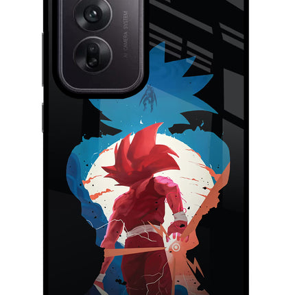 Goku Oppo Reno12 5G Glass Case Back Cover by Casekaro