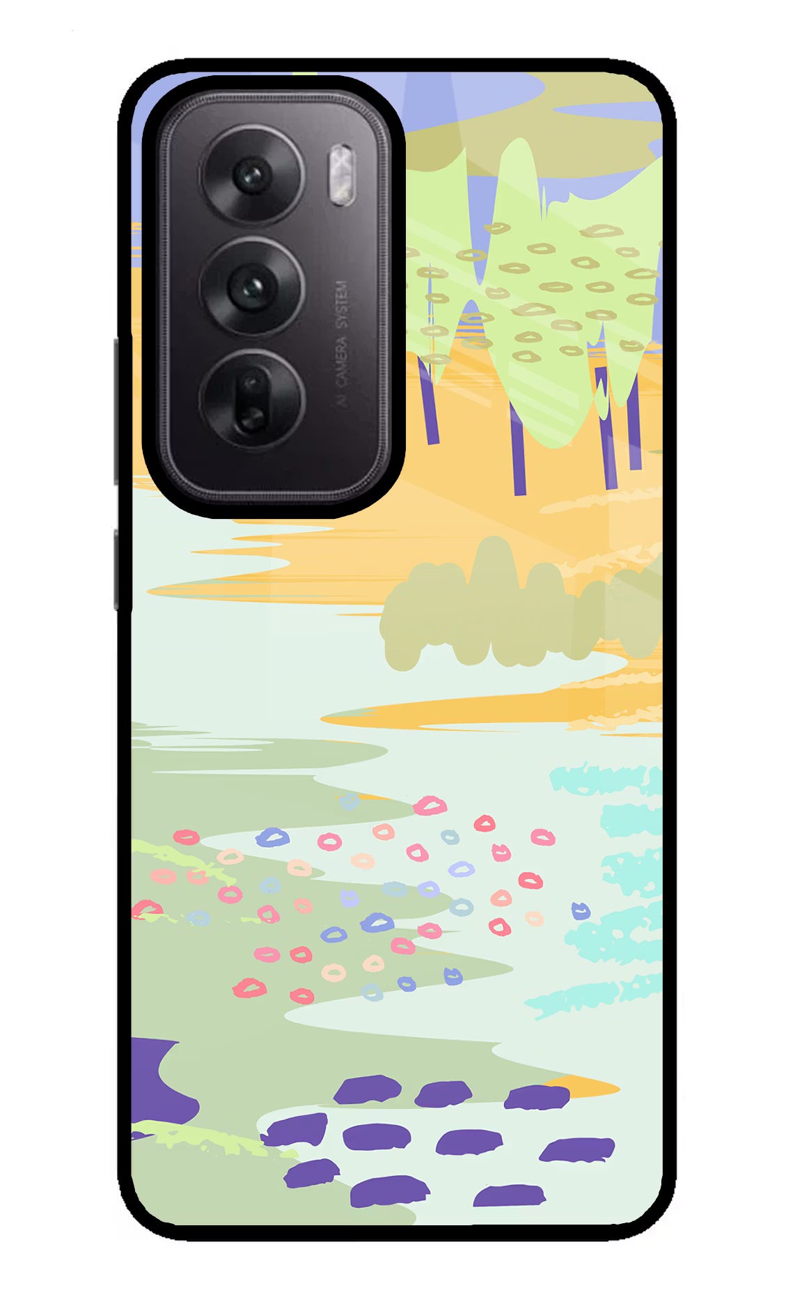 Scenery Oppo Reno12 5G Glass Case Back Cover by Casekaro