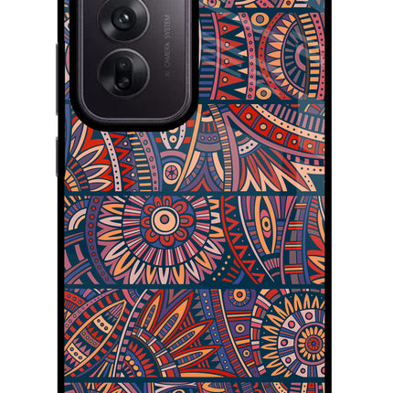 African Culture Design Oppo Reno12 5G Glass Case Back Cover by Casekaro