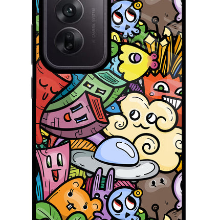 Veggie Doodle Oppo Reno12 5G Glass Case