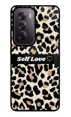 Leopard Print Self Love Oppo Reno12 5G Glass Case