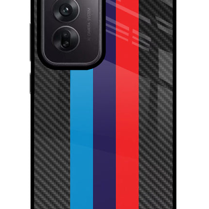 BMW Stripes Pattern Oppo Reno12 5G Glass Case