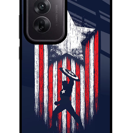 Captain America Marvel Art Oppo Reno12 5G Glass Case