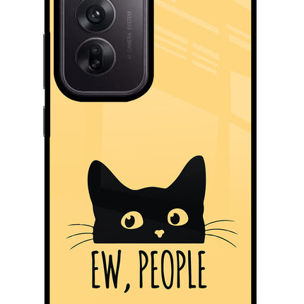 Ew People Catitude Oppo Reno12 5G Glass Case Back Cover by Casekaro
