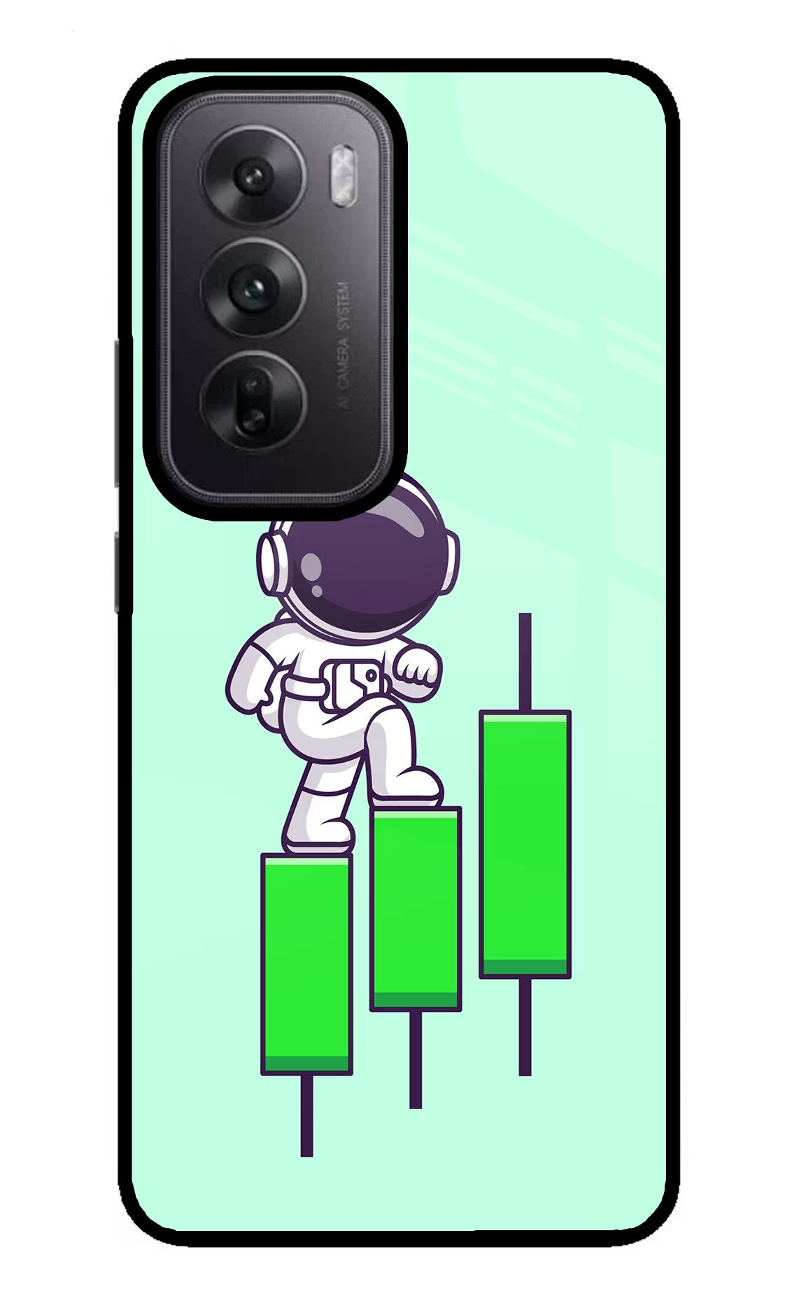 Astronaut Trader Oppo Reno12 5G Glass Case