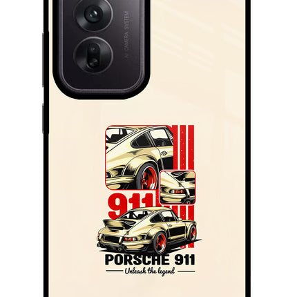 Classic Porsche 911 Oppo Reno12 5G Glass Case Back Cover by Casekaro