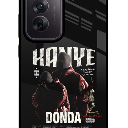 Donda Kanye West Oppo Reno12 5G Glass Case Back Cover by Casekaro