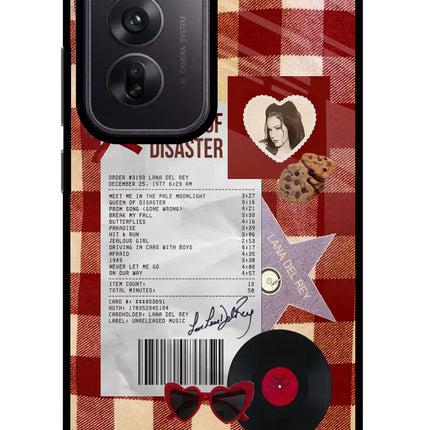 Queen of Disaster Oppo Reno12 5G Glass Case Back Cover by Casekaro