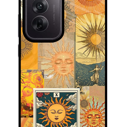 Sun Oppo Reno12 5G Glass Case Back Cover by Casekaro