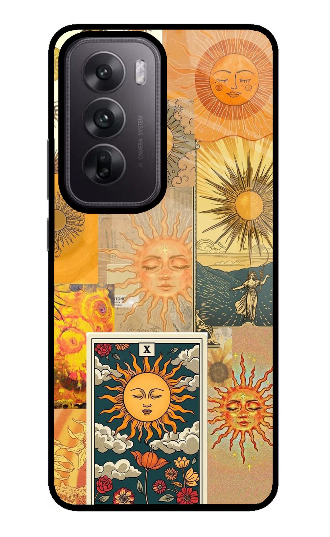 Sun Oppo Reno12 5G Glass Case Back Cover by Casekaro