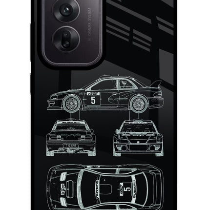 WRC'99 Oppo Reno12 5G Glass Case Back Cover by Casekaro