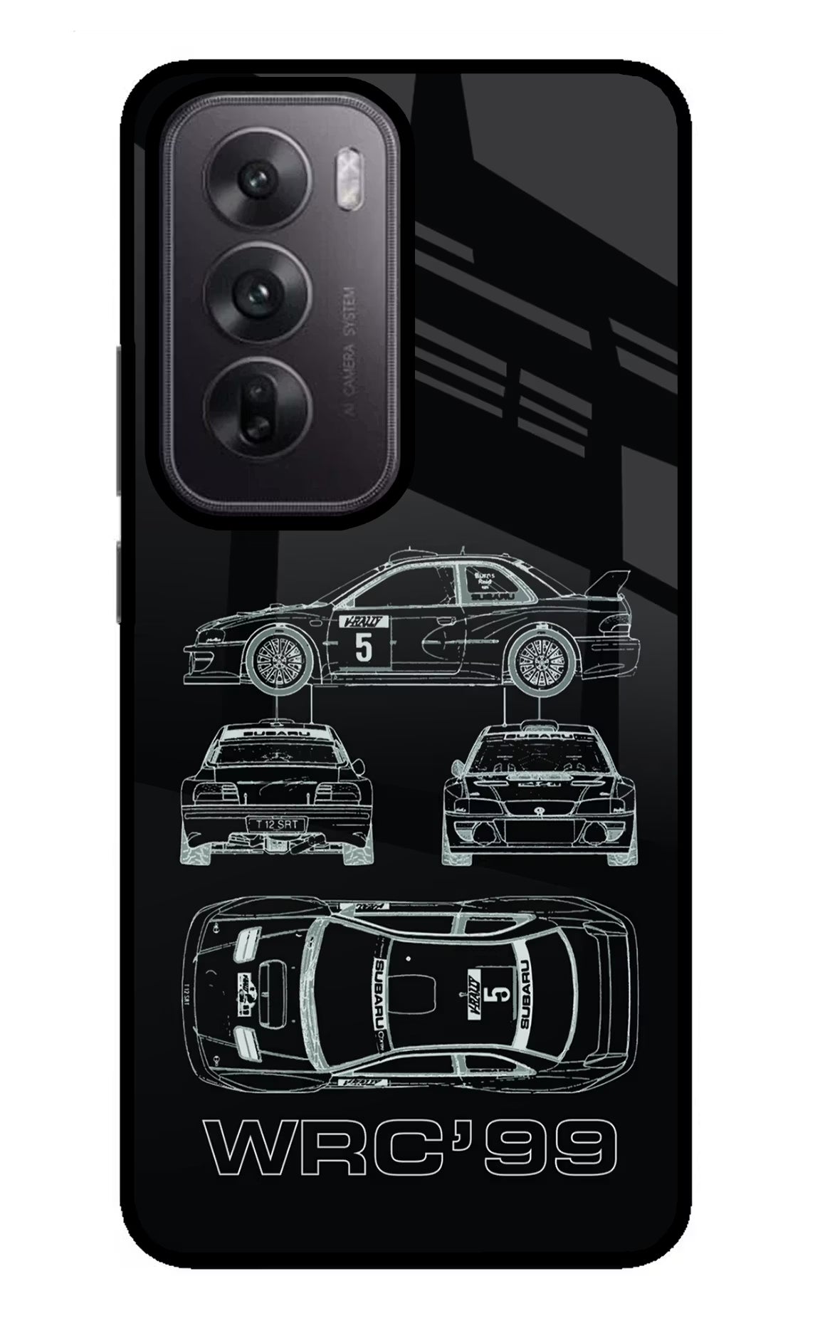 WRC'99 Oppo Reno12 5G Glass Case Back Cover by Casekaro