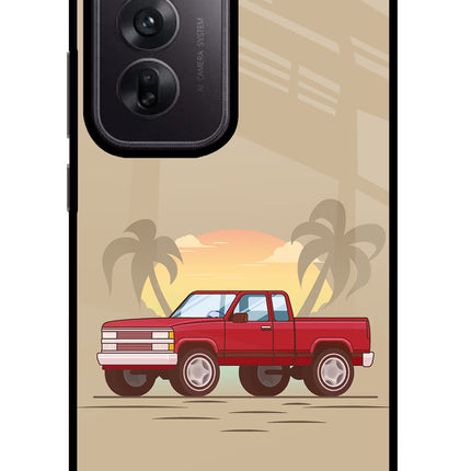 Desert Classic Drive Oppo Reno12 5G Glass Case Back Cover by Casekaro