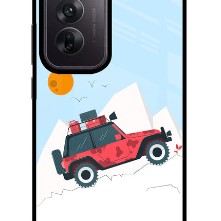 Mountain Trail Beast Oppo Reno12 5G Glass Case Back Cover by Casekaro