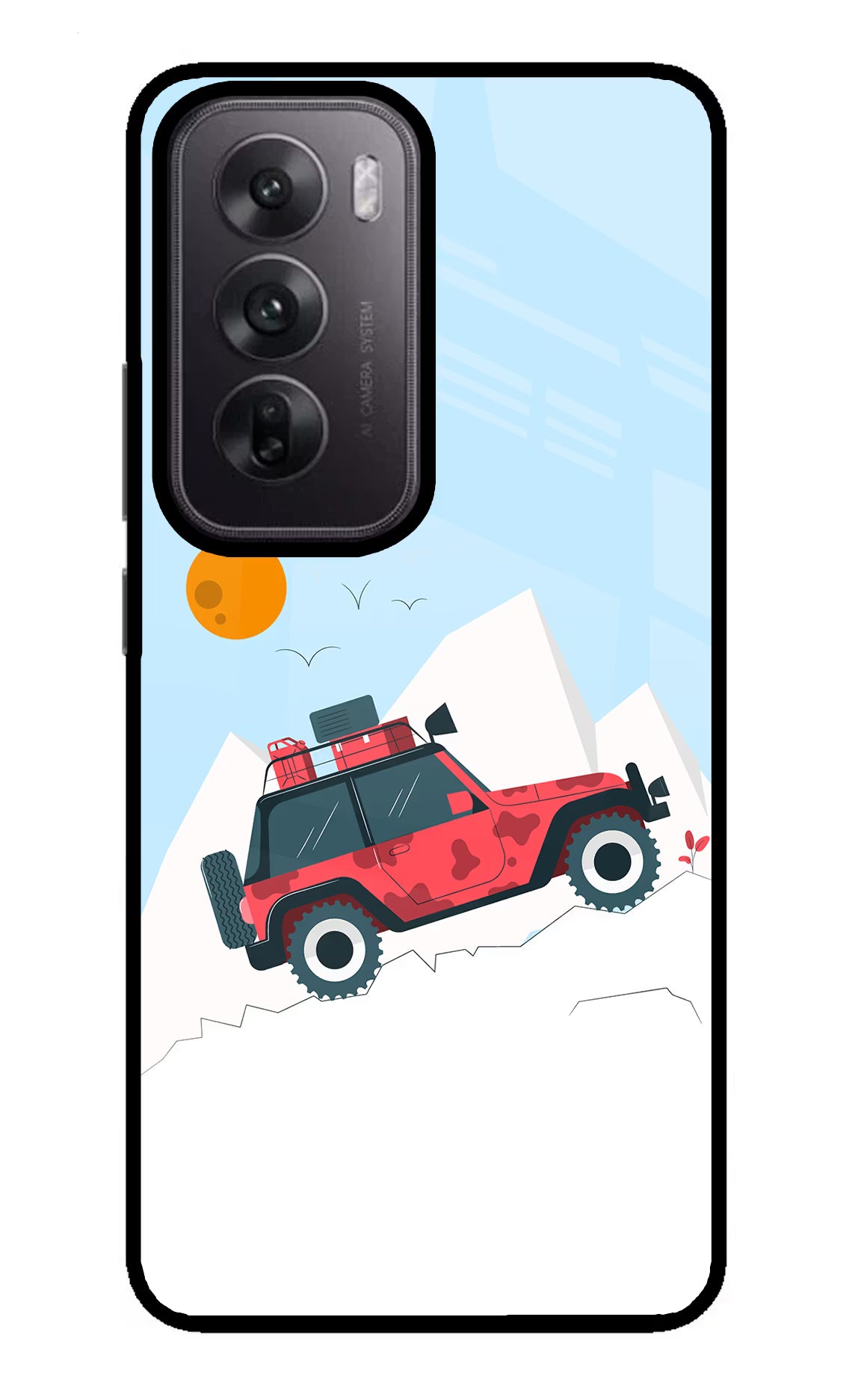 Mountain Trail Beast Oppo Reno12 5G Glass Case Back Cover by Casekaro