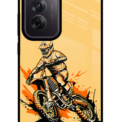 Off-Road Fury Oppo Reno12 5G Glass Case Back Cover by Casekaro