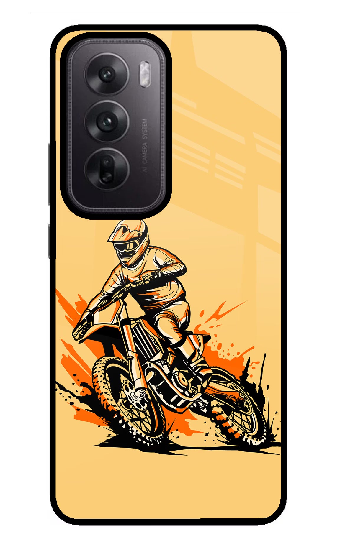 Off-Road Fury Oppo Reno12 5G Glass Case Back Cover by Casekaro