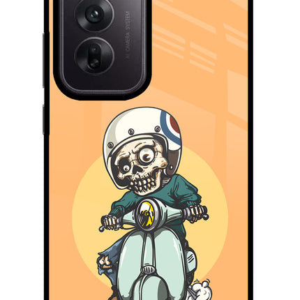 Undead Biker Oppo Reno12 5G Glass Case Back Cover by Casekaro