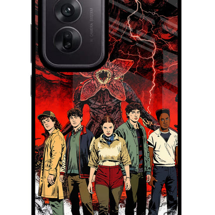 Ordinary Things Characters Oppo Reno12 5G Glass Case Back Cover by Casekaro
