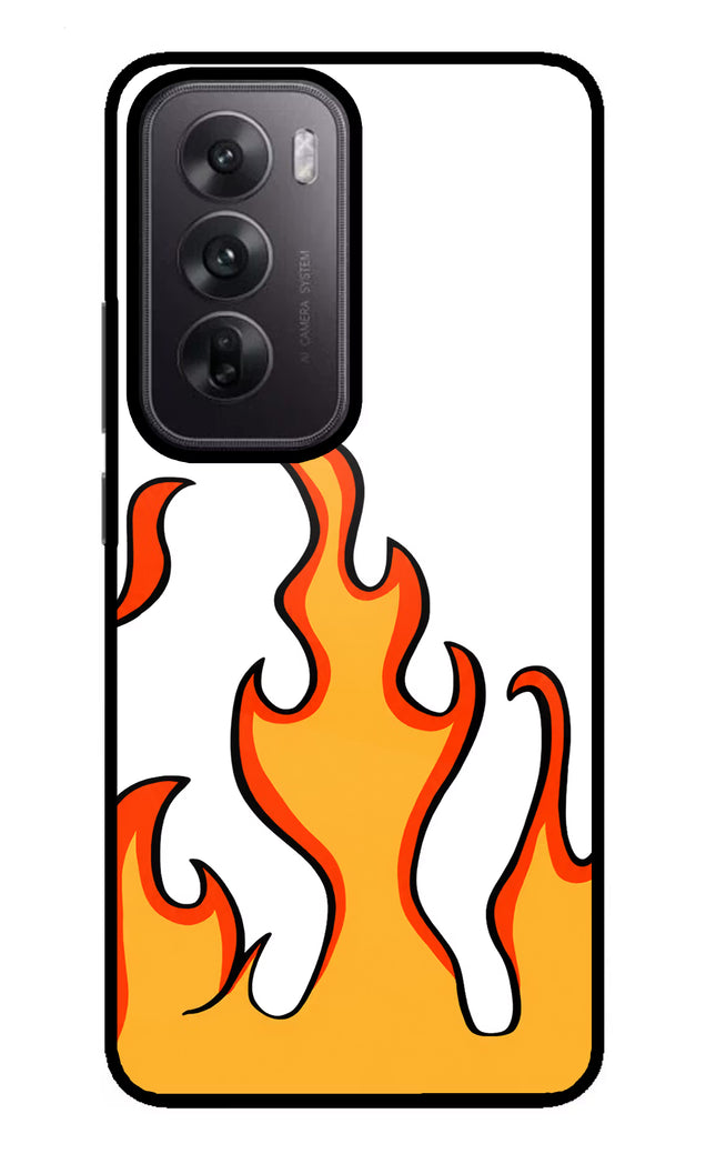Fired Up – White Oppo Reno12 5G Glass Case