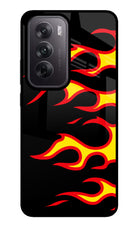 Side Sweep Flames Oppo Reno12 5G Glass Case
