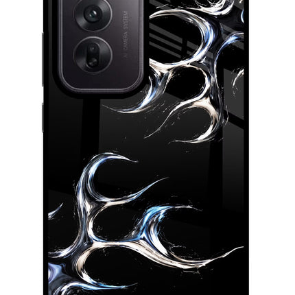 Chrome Tribal Oppo Reno12 5G Glass Case Back Cover by Casekaro