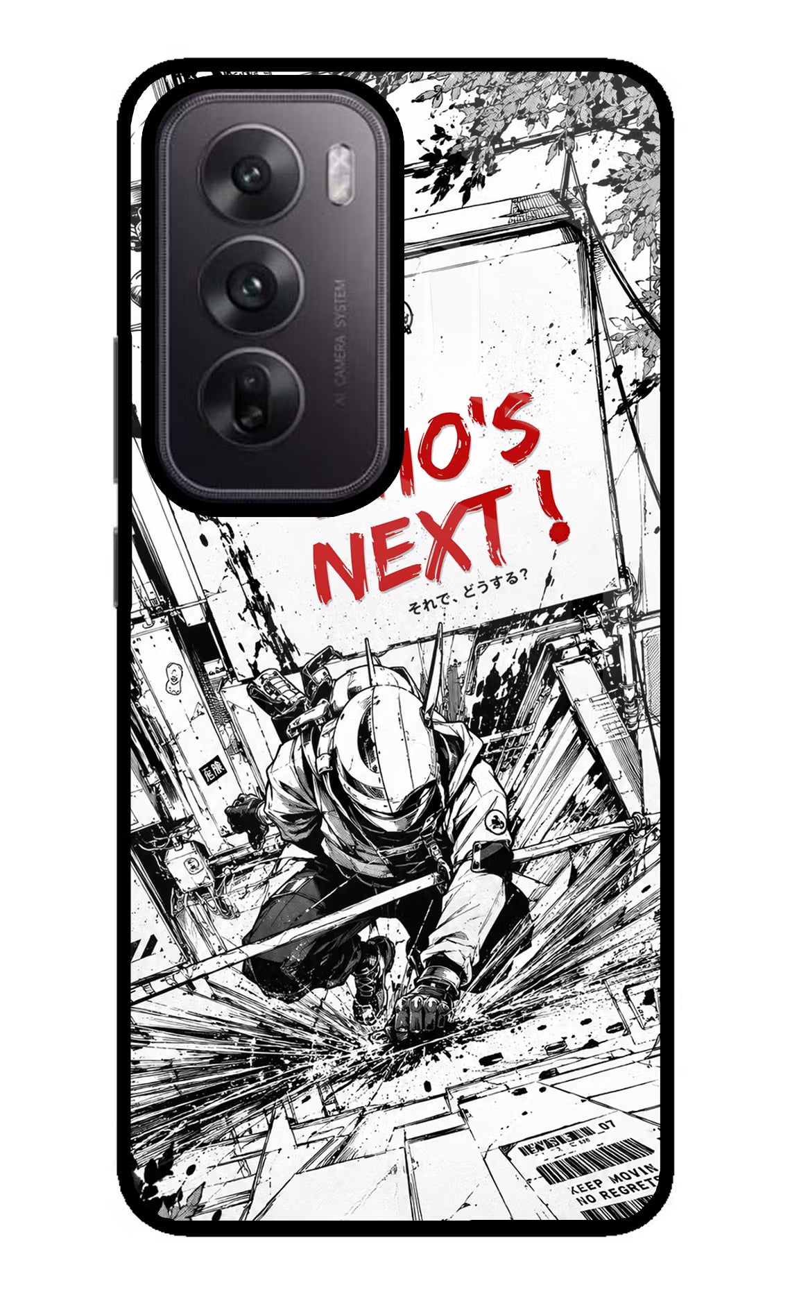 Who's Next Oppo Reno12 5G Glass Case Back Cover by Casekaro