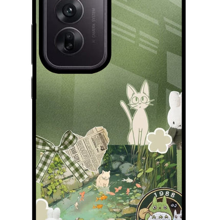 Aesthetic anime Oppo Reno12 5G Glass Case