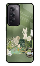 Aesthetic anime Oppo Reno12 5G Glass Case