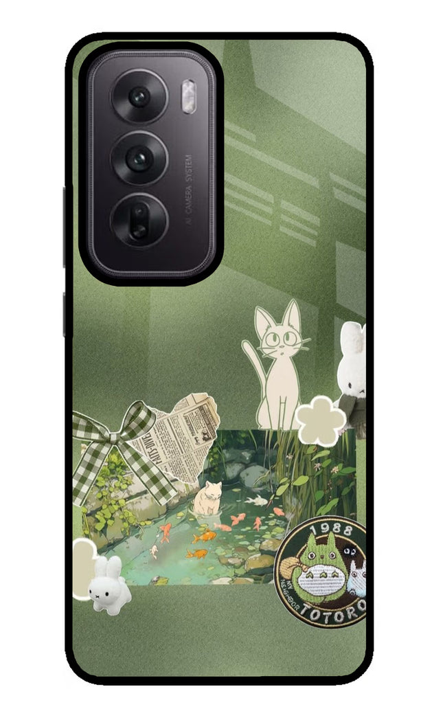 Aesthetic anime Oppo Reno12 5G Glass Case